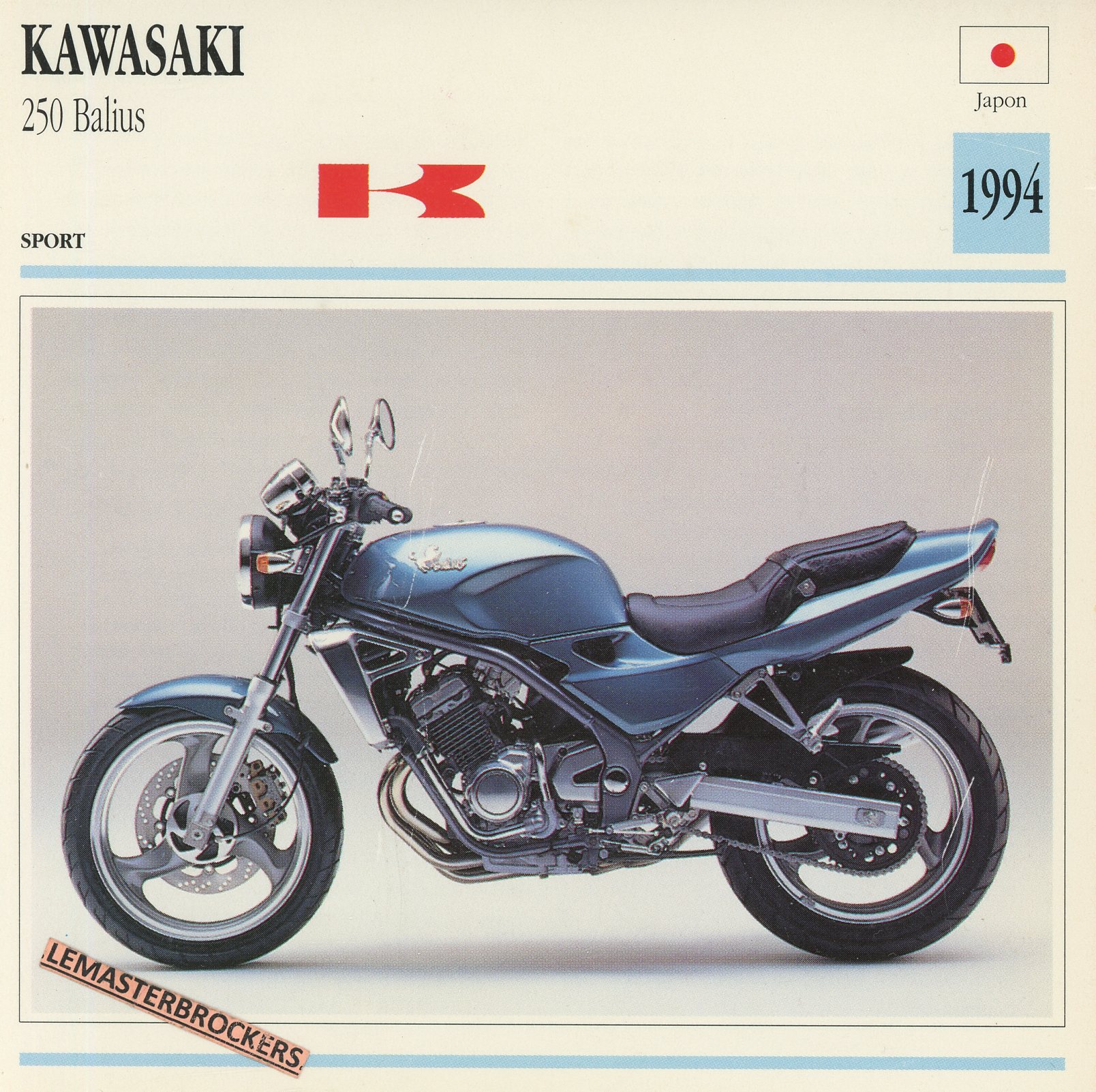 KAWASAKI 250 BALIUS 1994 - FICHE MOTO