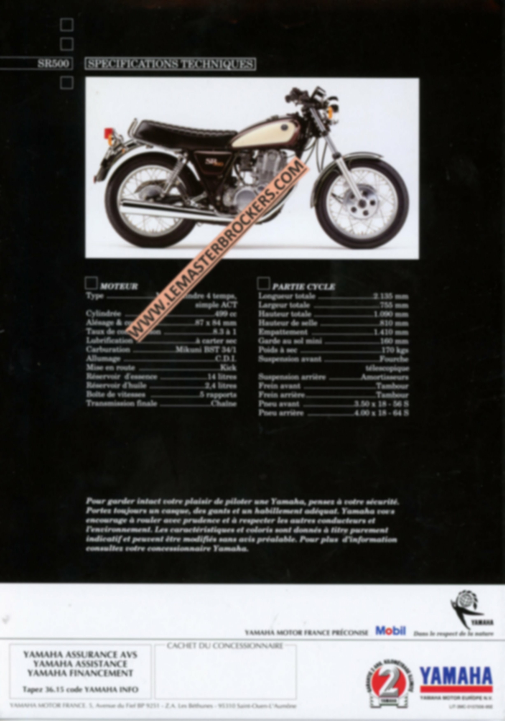 brochure-moto-yamaha-SR-500-1995-SR500-prospekt-LEMASTERBROCKERS