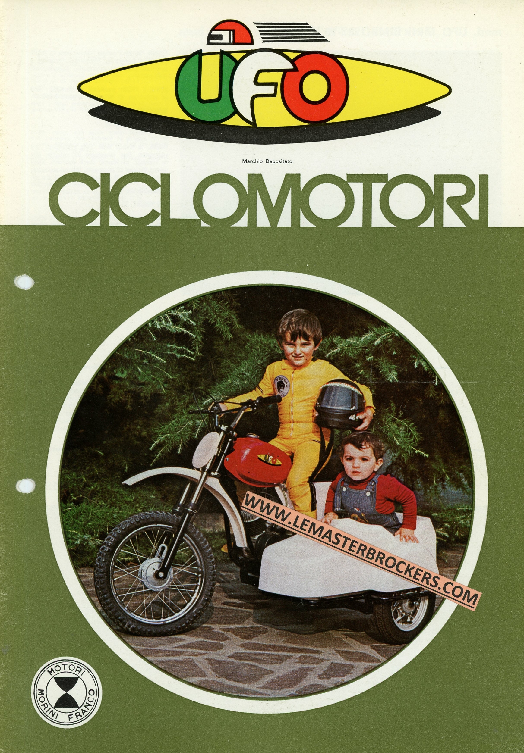 brochure-moto-UFO-50-CICLOMOTORI-LEMASTERBROCKERS-PROSPEKT-dépliant