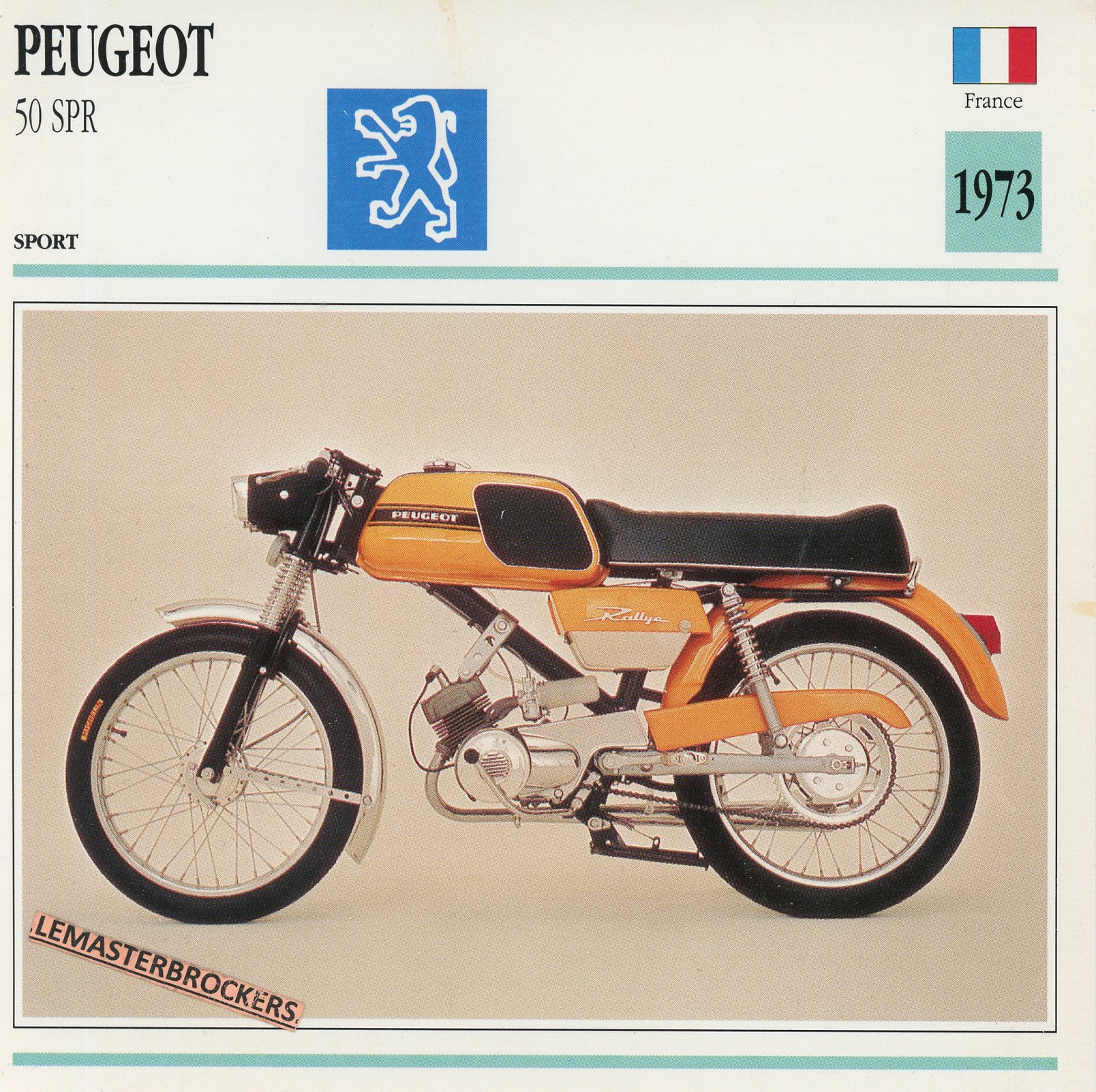 PEUGEOT-50-SPR-1973-FICHE-MOTO-CYCLOMOTEUR-LEMASTERBROCKERS