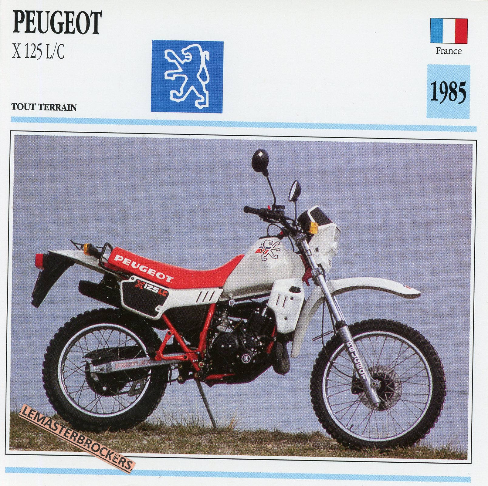 PEUGEOT X 125 L/C X125LC 1985 - FICHE MOTO