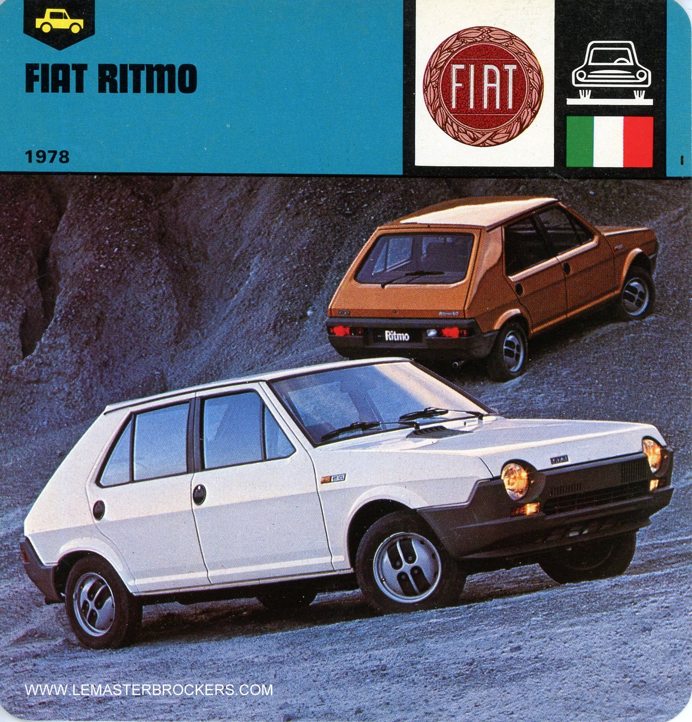 FICHE AUTO FIAT RITMO-CARS-CARD-LEMASTERBROCKERS