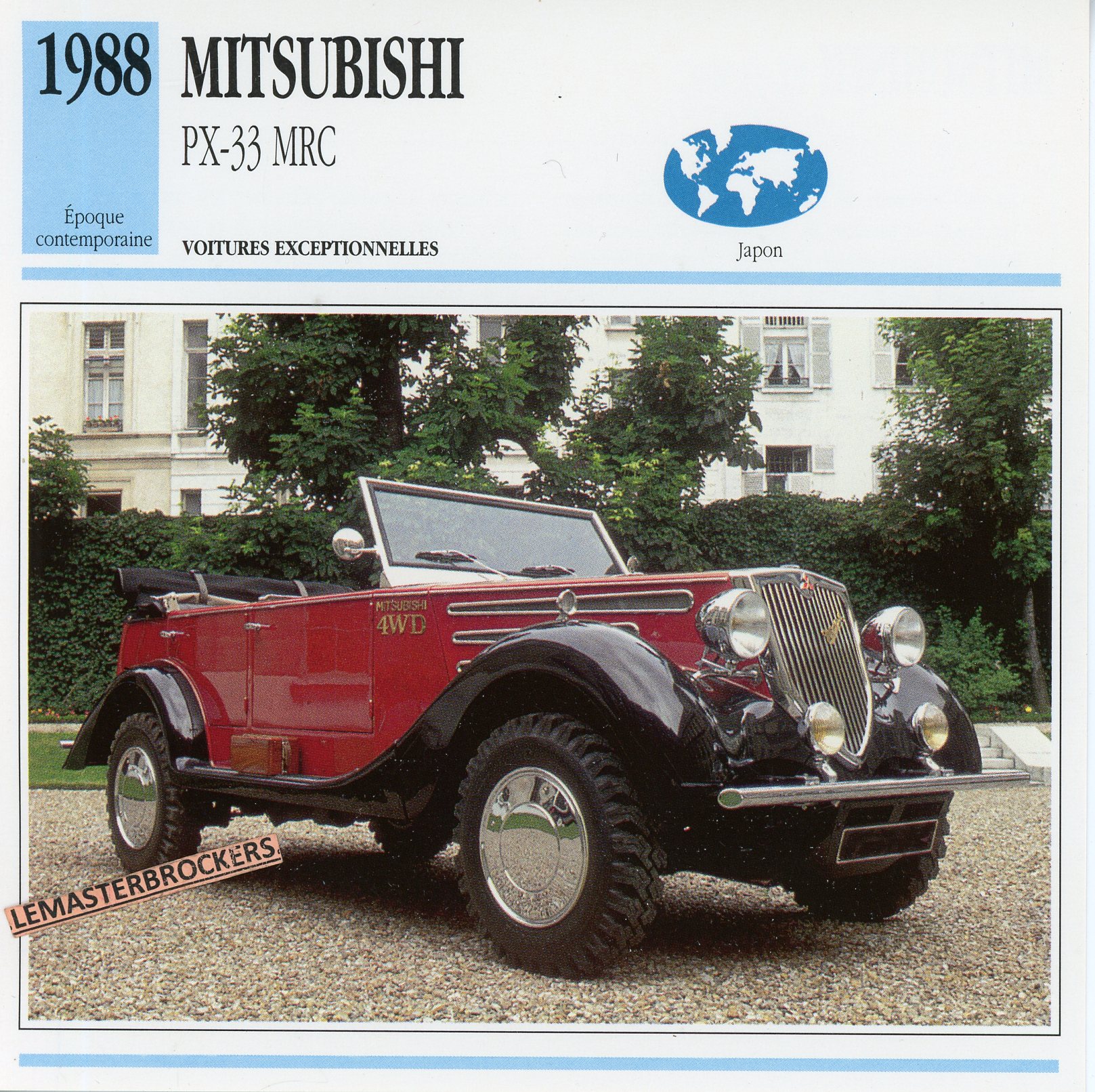 MITSUBISHI-PX-33-PX33-MRC-1988-FICHE-AUTO-LEMASTERBROCKERS