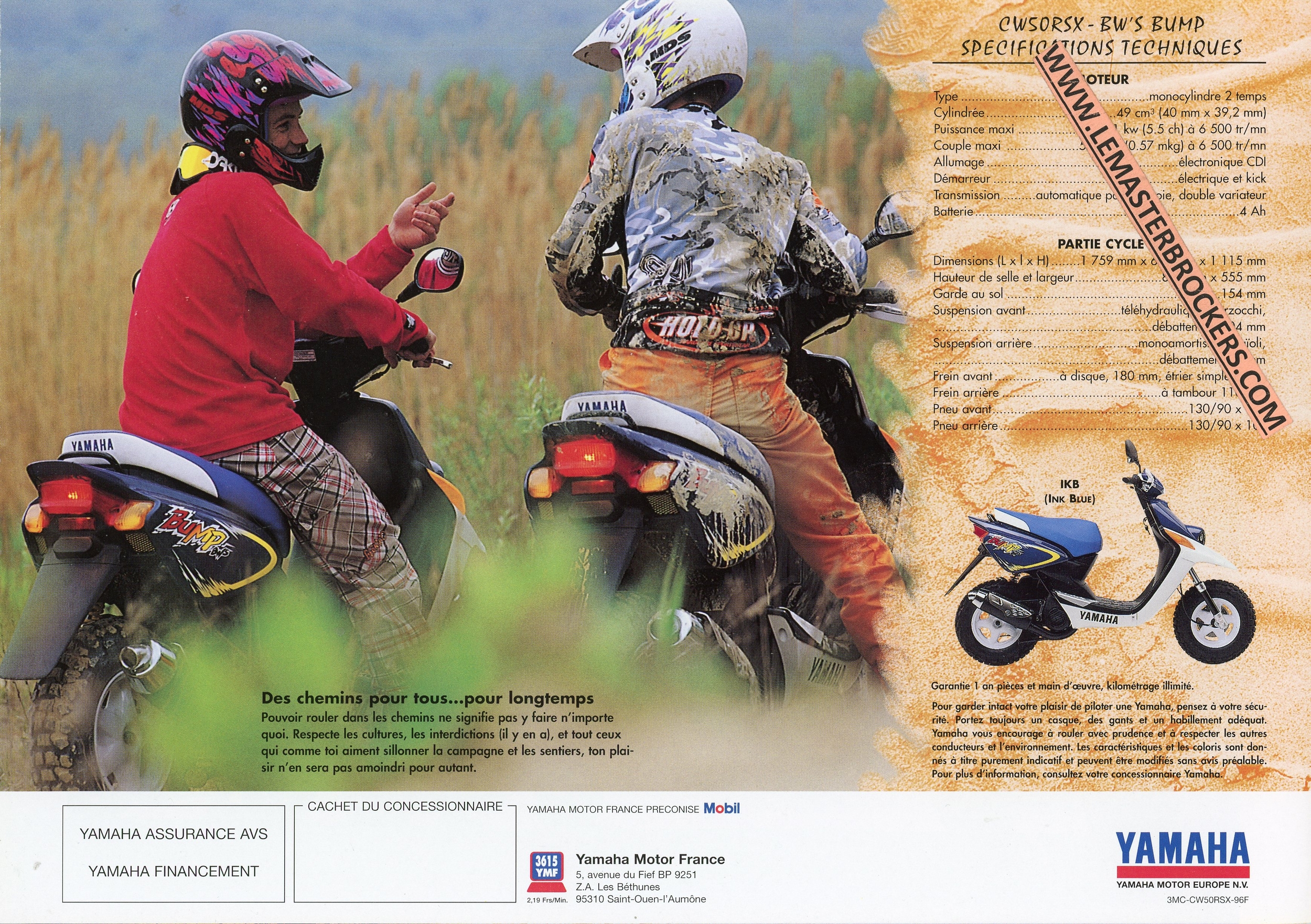 BROCHURE-YAMAHA-SCOOTER-BWS-BUMP-LEMASTERBROCKERS-SCOOTER-50-1996