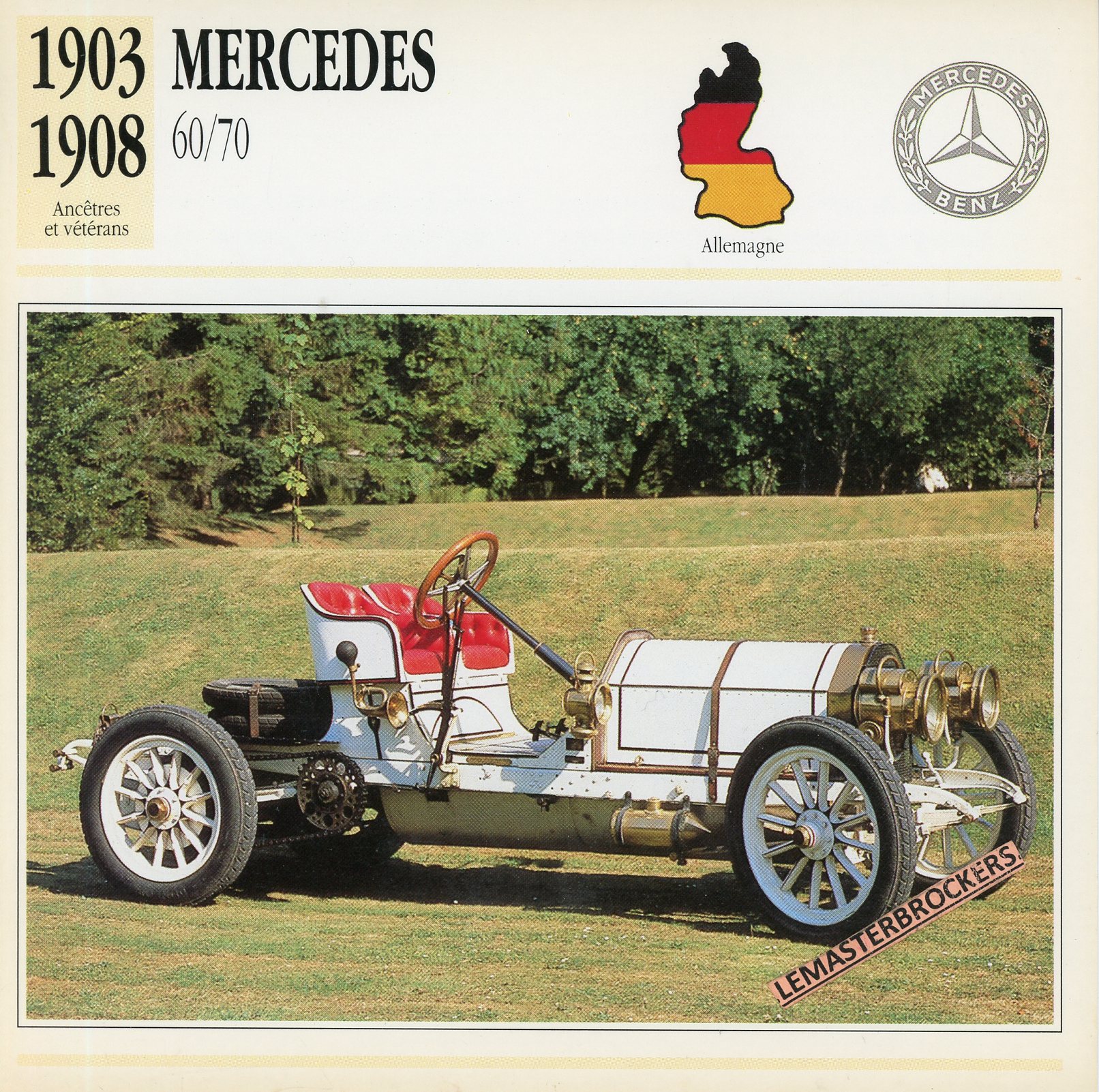 FICHE-AUTO-MERCEDES-60-70-1903-1908-LEMASTERBROCKERS-CARS-CARD