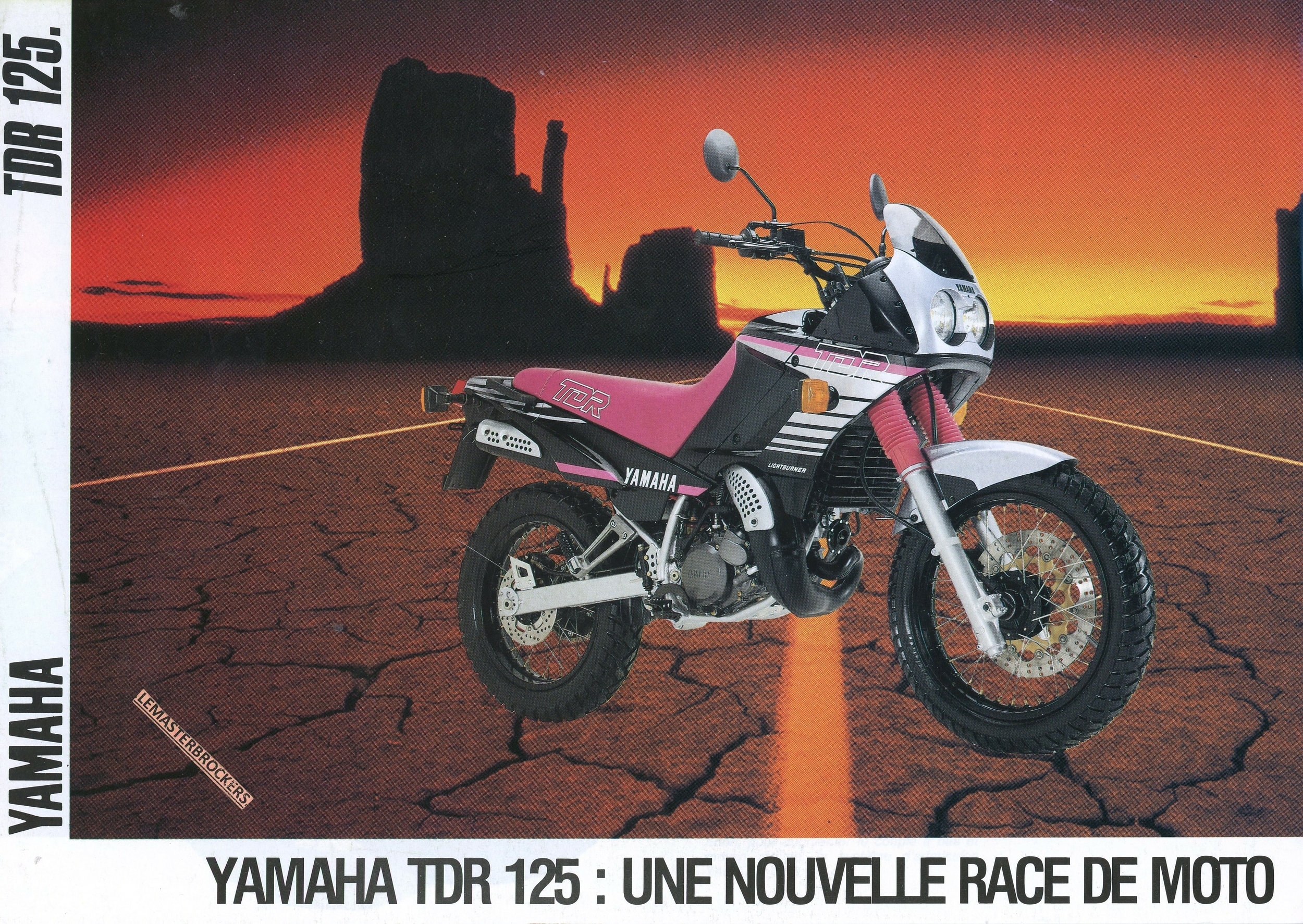BROCHURE MOTO YAMAHA TDR 125 - 1990