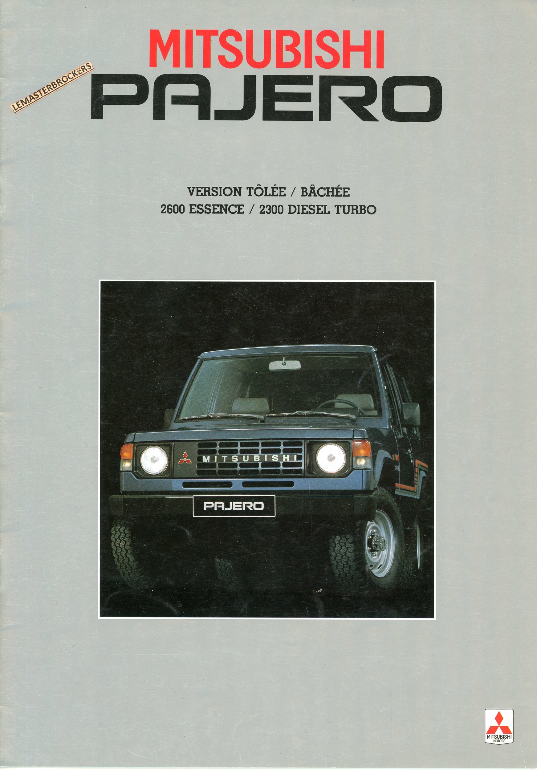 BROCHURE-MITSUBISHI-PAJERO-1984-LITERATURE-CARS-LEMASTERBROCKERS-4X4