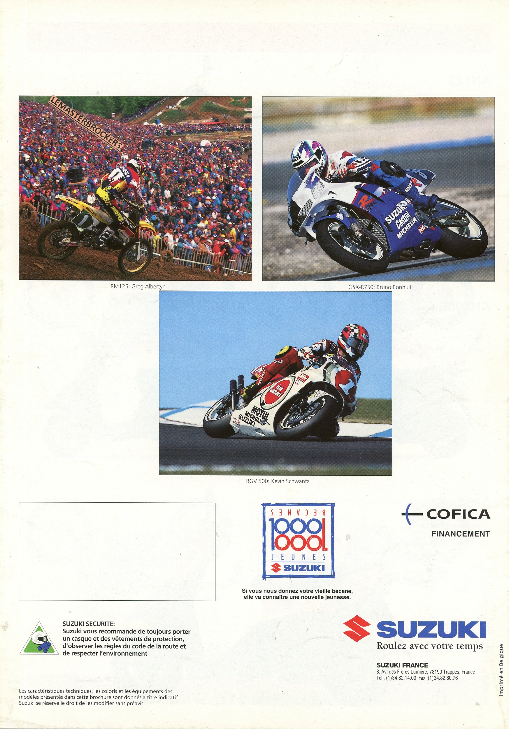 BROCHURE-moto-scooter-suzuki-1995-LEMASTERBROCKERS-poster-moto-suzuki