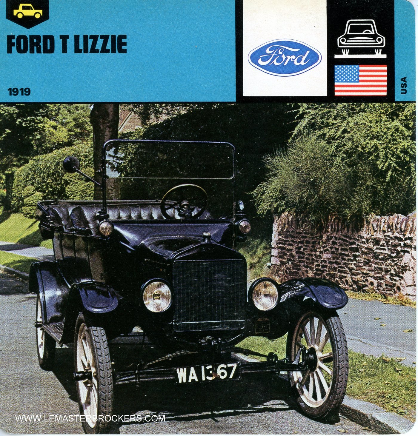 FICHE AUTO FORD T LIZZIE - 1919