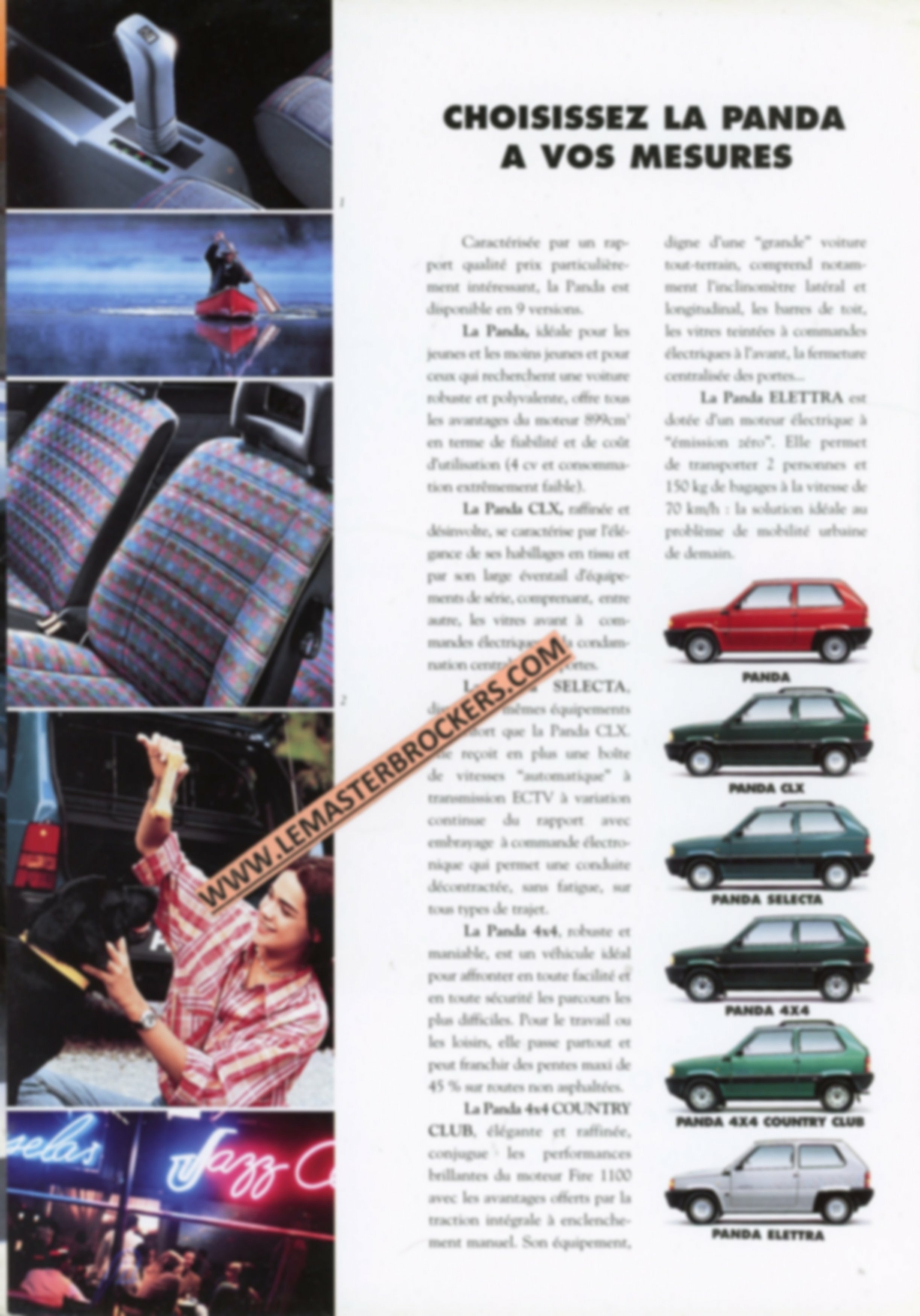 BROCHURE-CATALOGUE-AUTO-FIAT-PANDA-1996-LEMASTERBROCKERS-AUTOMOBILE-VOITURE
