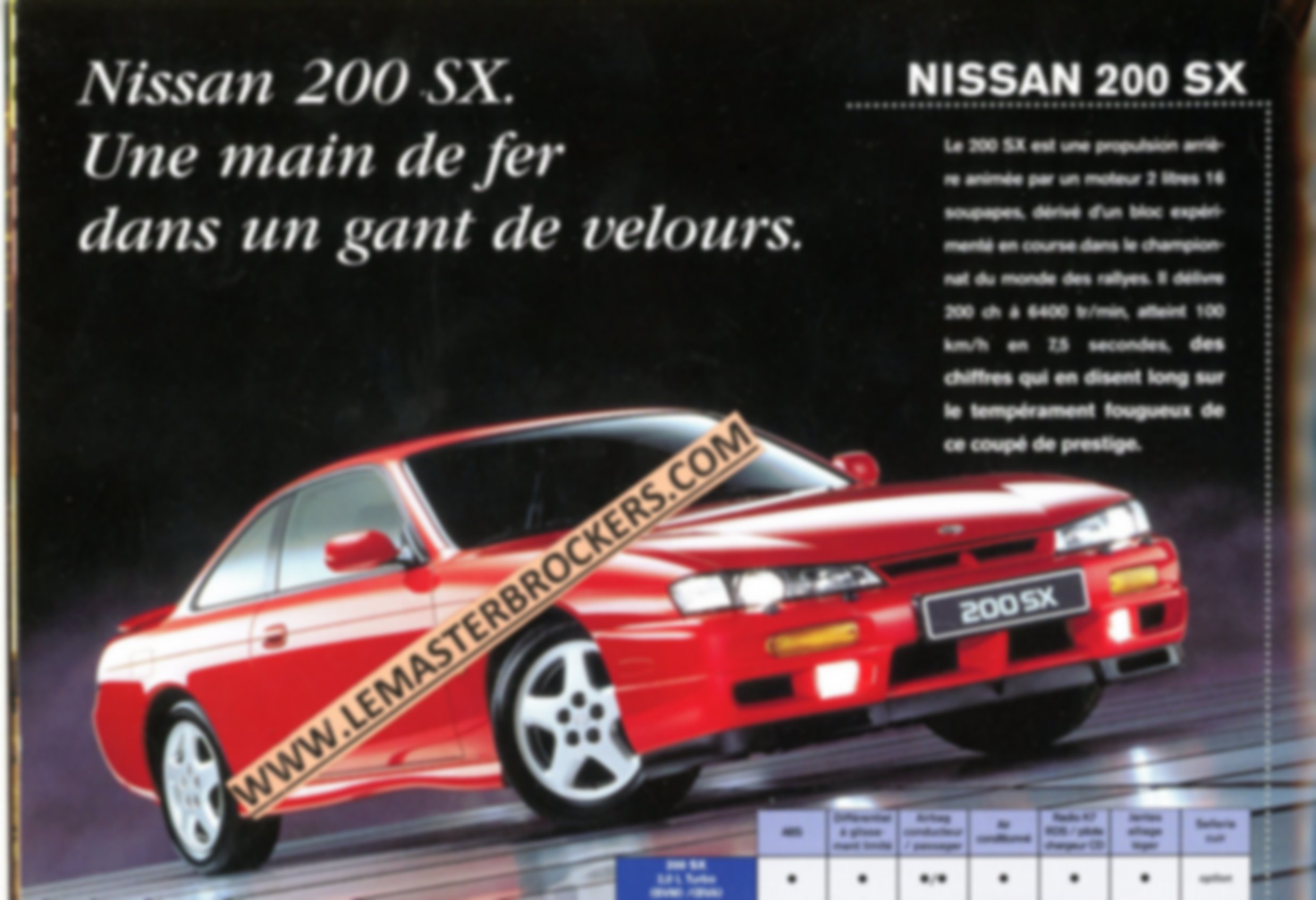 BROCHURE-AUTO-NISSAN-200SX-LEMASTERBROCKERS-AUTOMOBILE-VOITURE