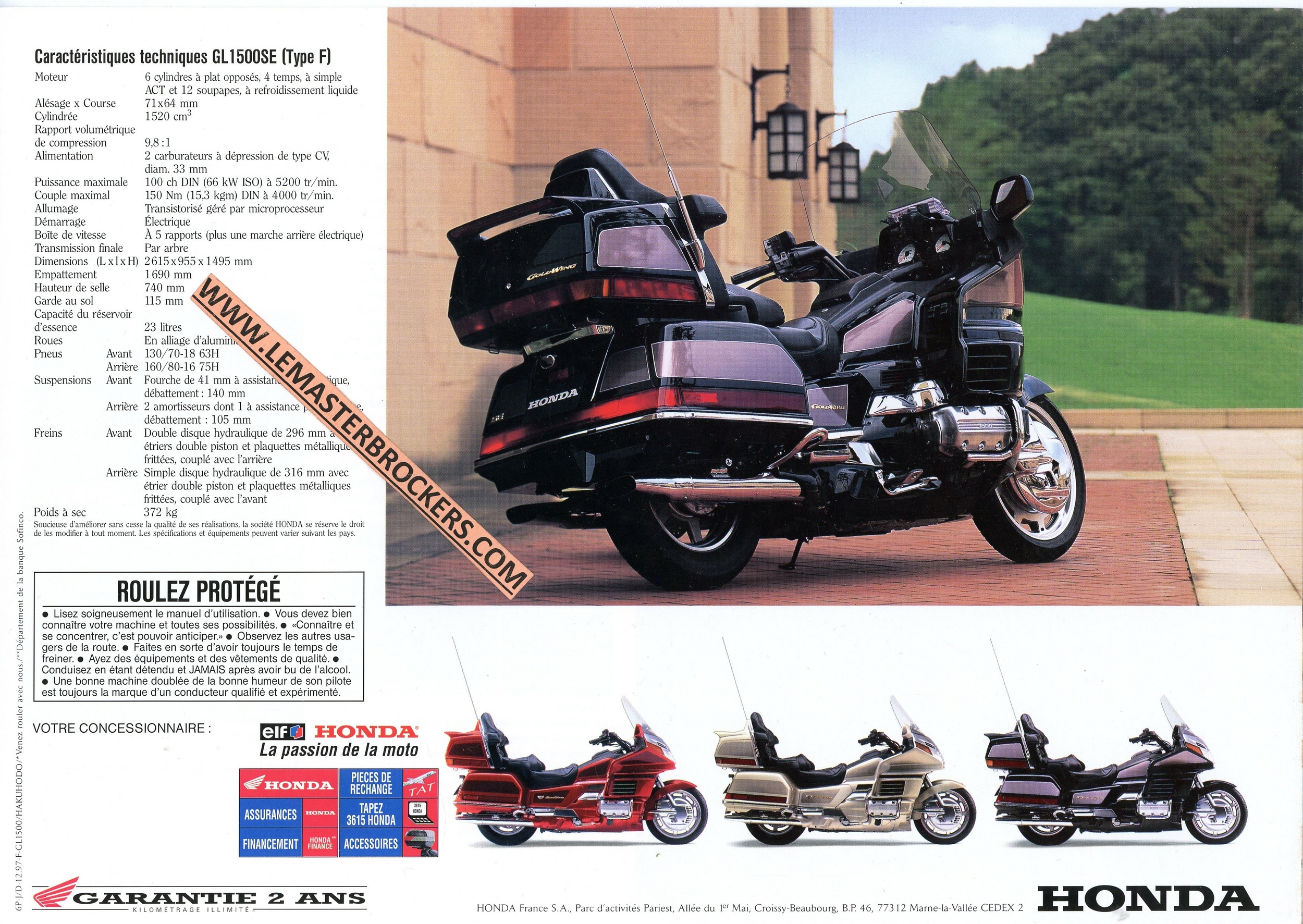 BROCHURE-MOTO-HONDA-GOLDWING-GL-GL1500-SE-LEMASTERBROCKERS-1997