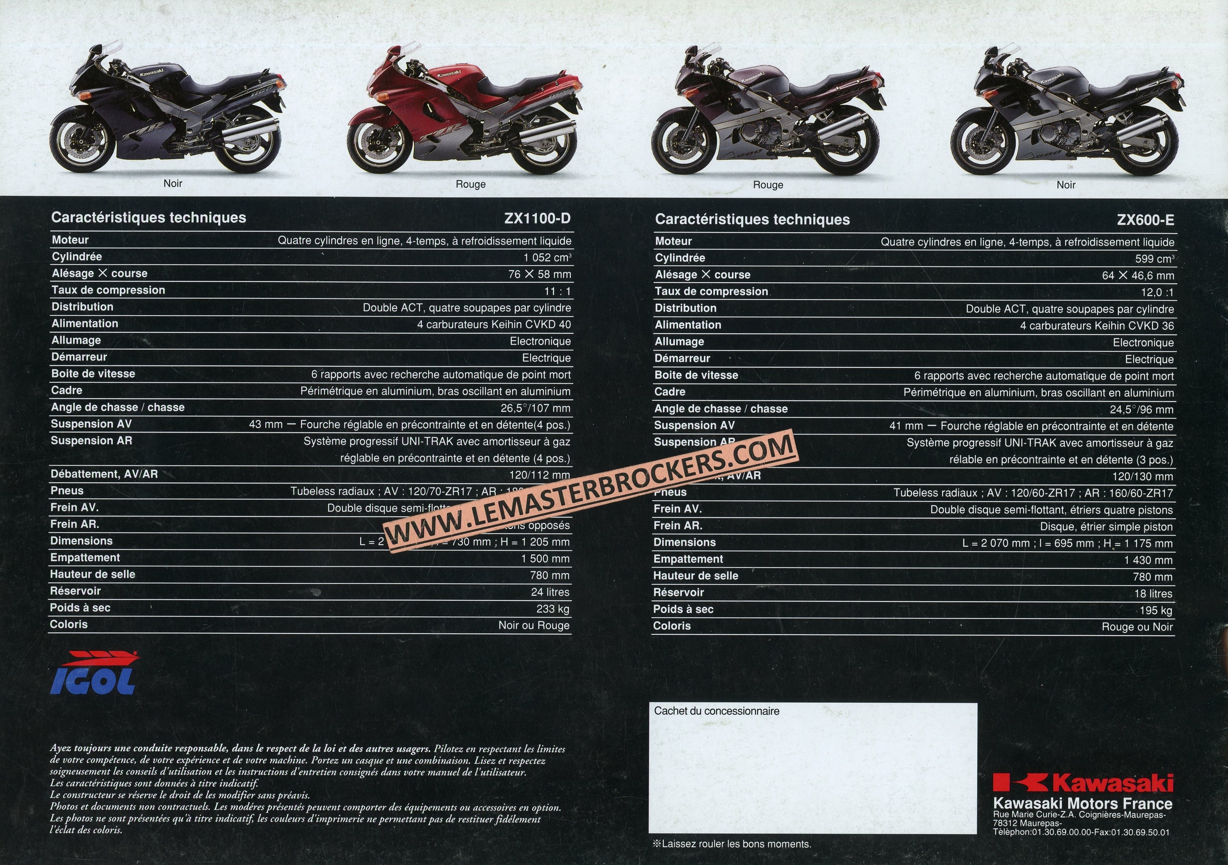 BROCHURE-MOTO-KAWASAKI-ZZR-1100-ZZR600-ZX1100D-ZX600E-LEMASTERBROCKERS