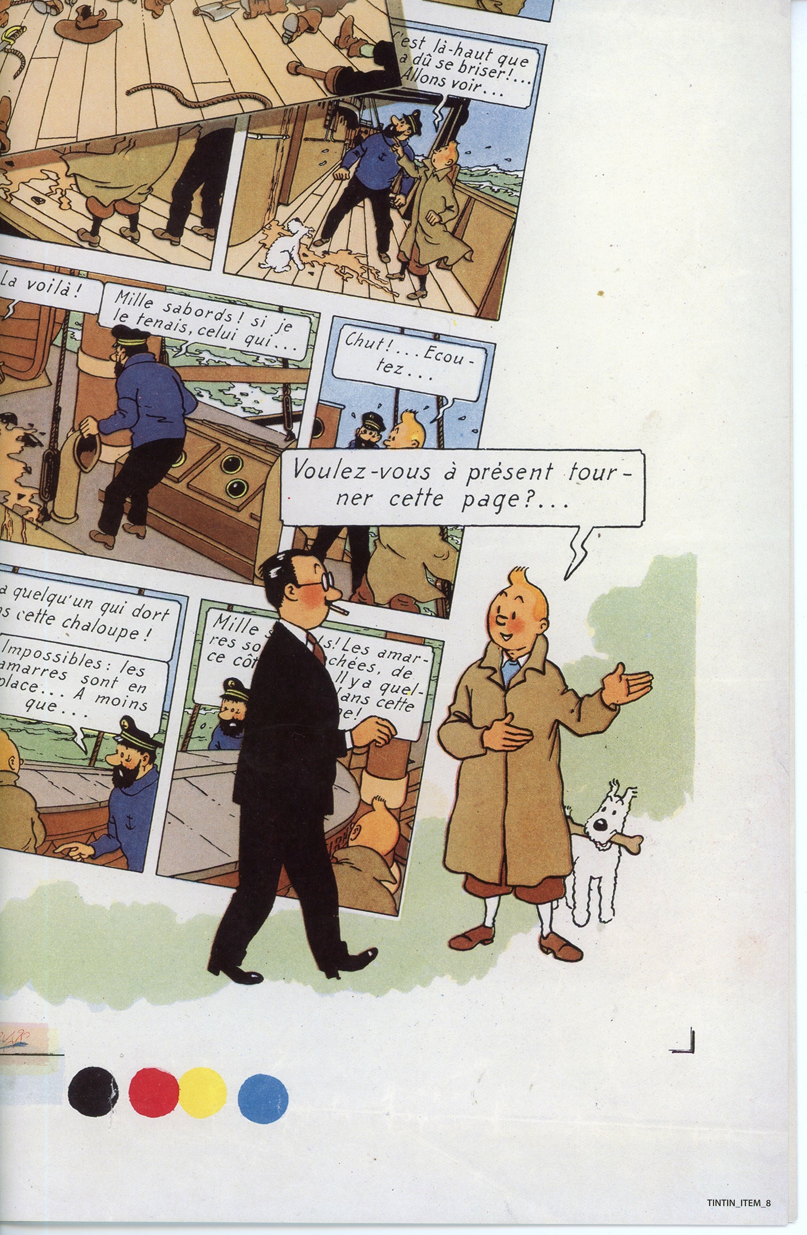 DEPLIANT-POSTER-PROSPECTUS-1947-HERGE-TINTIN-LEMASTERBROCKERS