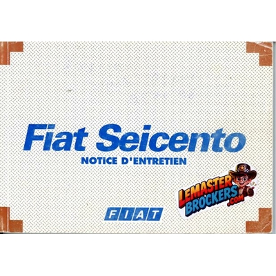 notice-entretien-fiat-seicento-1998-francais-originale
