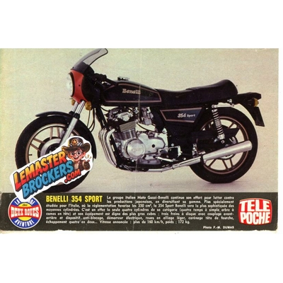 BENELLI 354 SPORT FICHE MOTO TÉLÉ POCHE