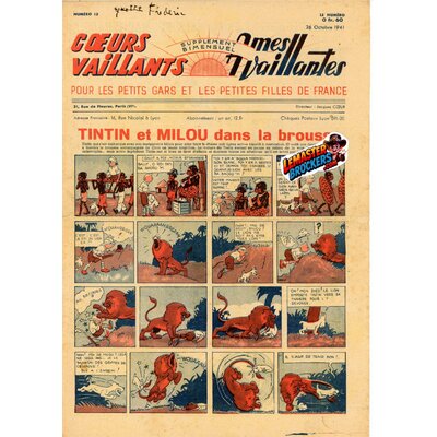 coeurs-vaillants-ames-vaillantes-13-1941-tintin-milou-original