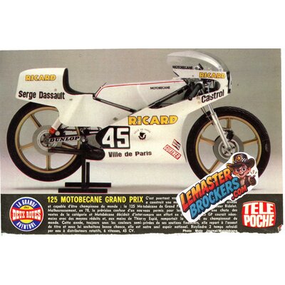 MOTOBÉCANE 125 GRAND PRIX – FICHE MOTO TÉLÉ POCHE