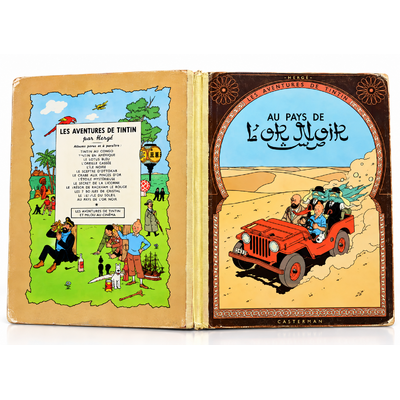 Album Tintin vintage ouvert geschniegelt