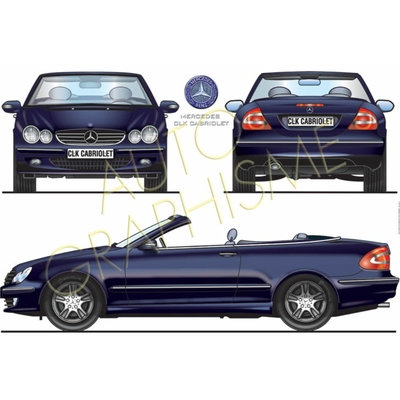 POSTER MERCEDES CLK CABRIOLET - ART DÉCO IMPRESSION  - LEMASTERBROCKERS