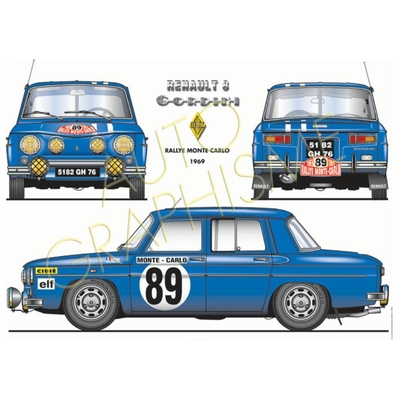 POSTER RENAULT-GORDINI-RALLYE-MONTE-CARLO-ART DÉCO IMPRESSION  - LEMASTERBROCKERS