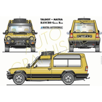 TALBOT-MATRA-RANCHO-GRAND-RAID-POSTER- ART-DÉCO-IMPRESSION  - LEMASTERBROCKERS