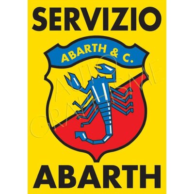 POSTER-ABARTH-SERVIZIO-ITALIE-ITALIENNE-LEMASTERBROCKERS-60X70CM