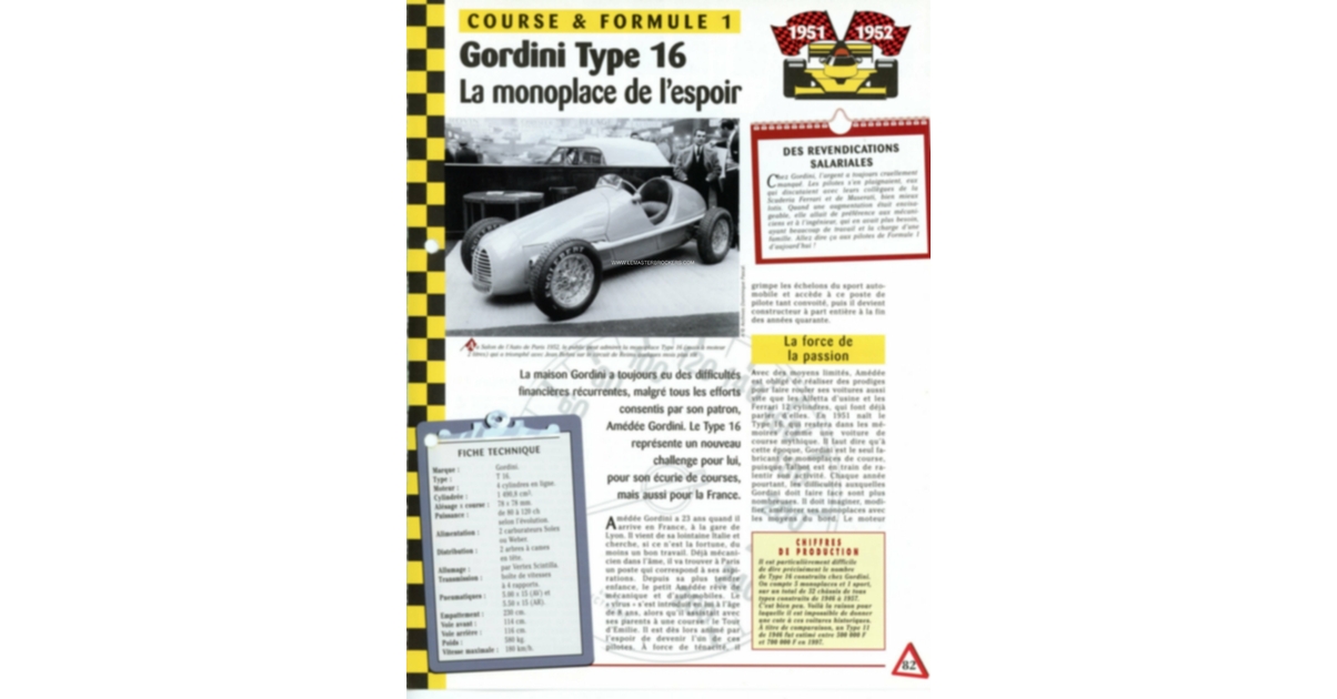 Renault 16 Gordini Fiche Technique