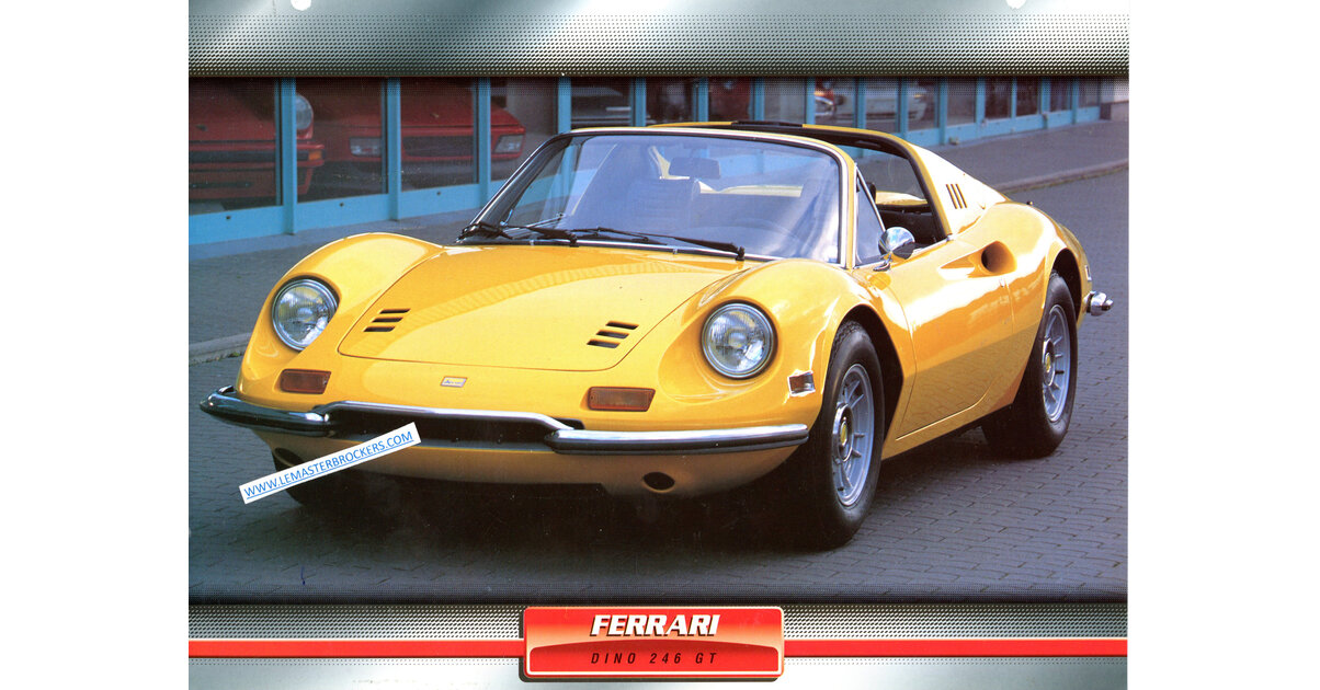 FERRARI DINO 246 GT FICHE COLLECTION VOITURE DE SPORT