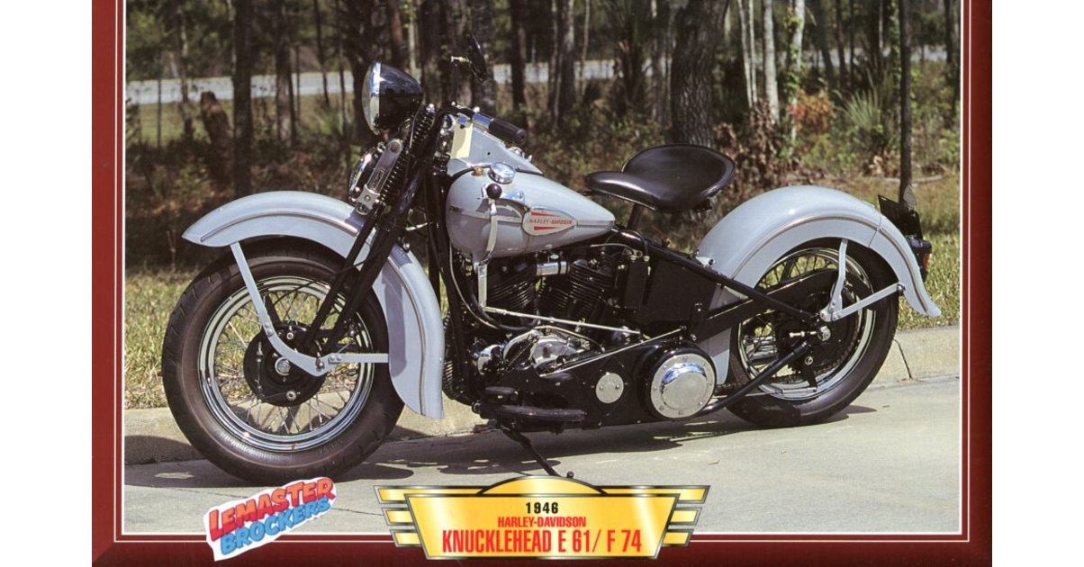 FICHE MOTO HARLEY-DAVIDSON E61 F74 KNUCKLEHEAD 1946
