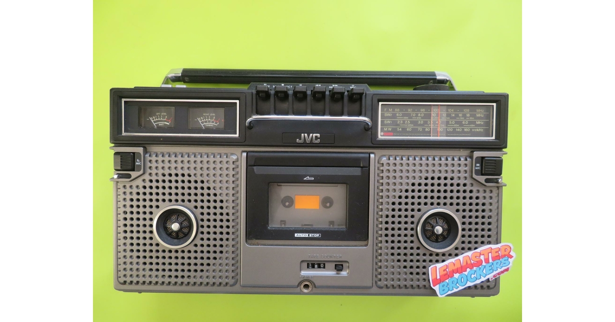 JVC Stéréo Radio Cassette Vintage - Pour Pièces Ou Réparation (non Fonctionnel)