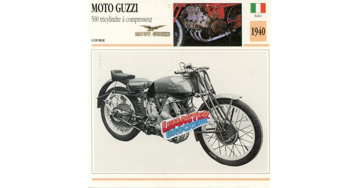 Photo Ancienne Moto Guzzi 500 - Époque 1940/1950 - Vintage Collection