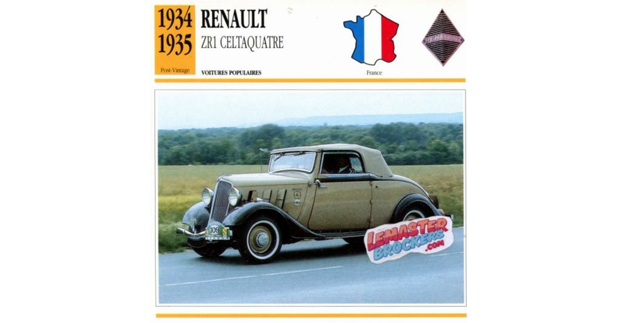 V2.0] Les Petites Renault - Renault Nervasport des records - Avant course 1934