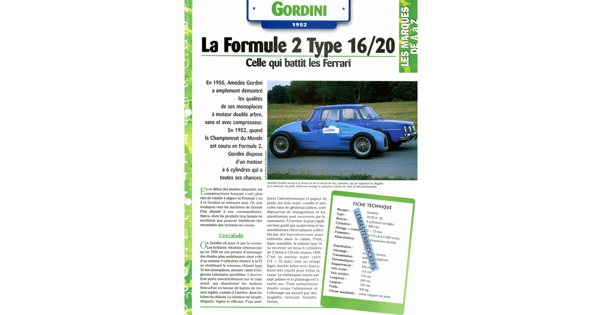 Renault 16 Gordini Fiche Technique