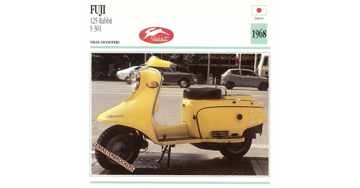 FUJI 125 RABBIT S301 1968 - FICHE SCOOTER - AUTO / MOTO (BROCHURES ...