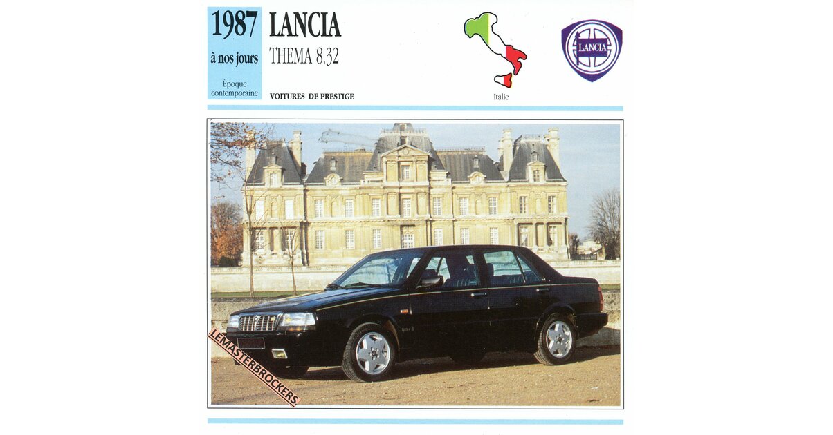 Thema Rocker LANCIA THEMA 8.32 1987 - FICHE AUTO - FICHES AUTO - LEMASTERBROCKERS