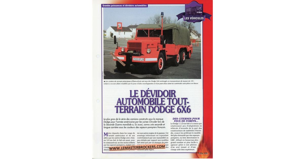 Dodge WC54 6x6 Pompiers SOLIDO