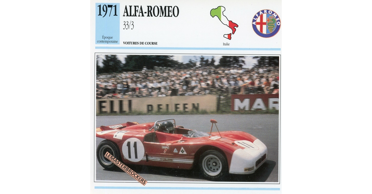Alfa Romeo 33-3 Le Mans 1969 N°19 – Kit Résine 1/43 Original Miniatures, Bianchi, Neuve