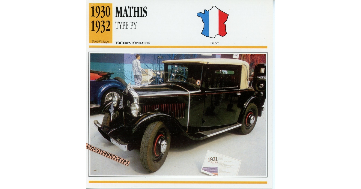 Celluloid F Mathis PY 1930 bleue ailes noires N°4 1/55