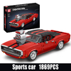 MAQUETTE MUSCLE CAR ROUGE EN BRIQUES TECHNIQUES