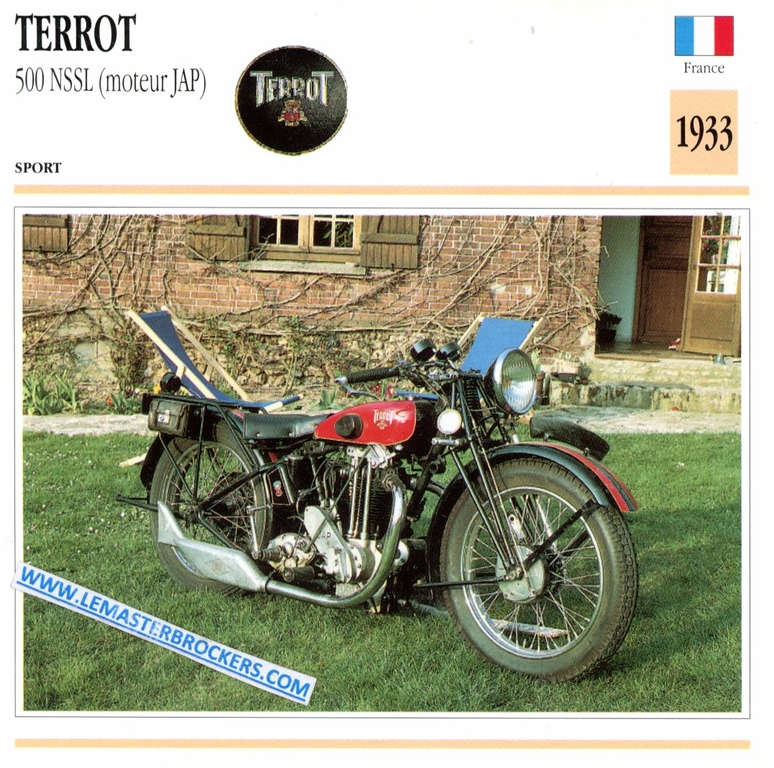 FICHE CARACTERISTIQUES TERROT 500 NSSL MOTEUR JAP 1933 FICHES MOTO fiche-caracteristiques-terrot-500-nssl-moteur-jap-1933-fiches-moto