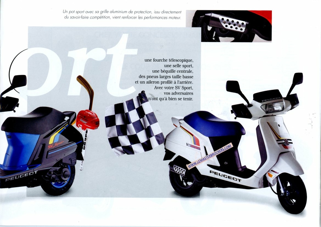 BROCHURE SCOOTER PEUGEOT SV J 50T 50L SPORT SV80 SV125 STL3 ST RAPIDO