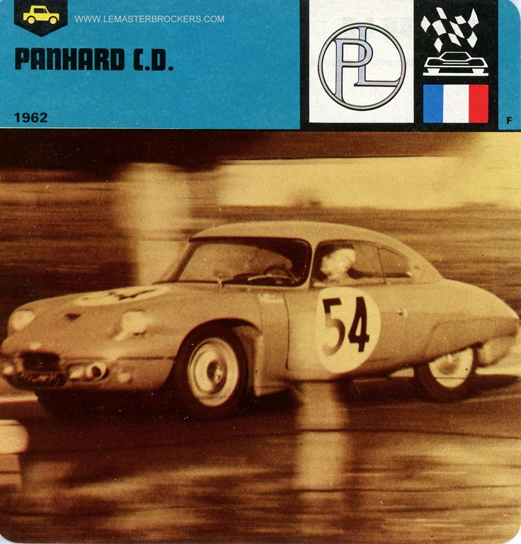 Horloge Miniature Panhard CD – Modèle Panhard-cd-01 – Jaune – Échelle 20x30cm