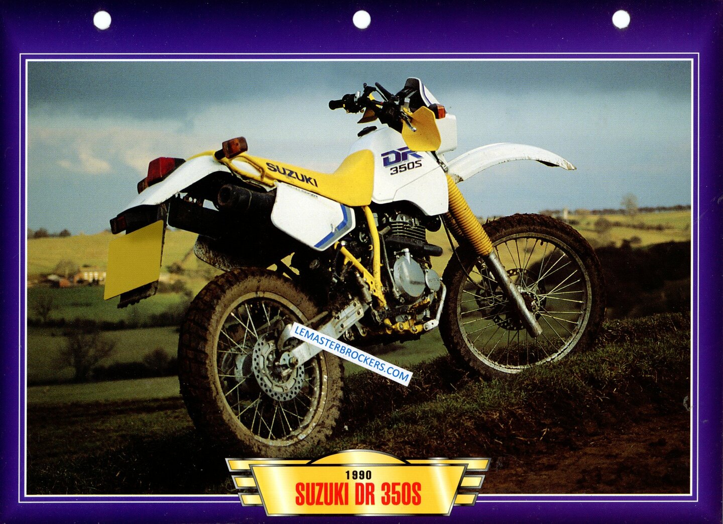 FICHE MOTO SUZUKI DR 350 S DR350S 1990 FICHES MOTO