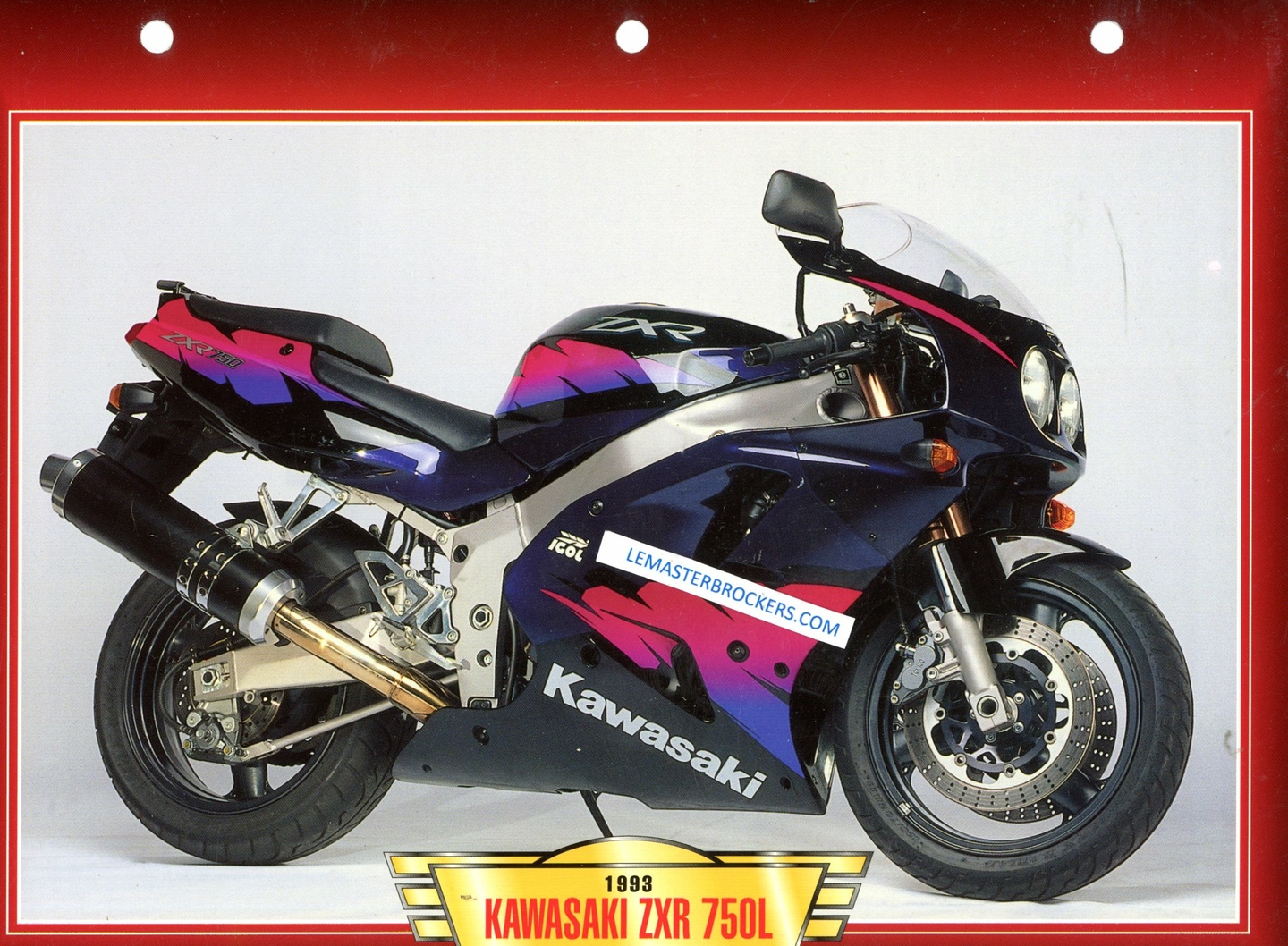 KAWASAKI ZXR 750L ZXR750 L 1993 - FICHES MOTO COLLECTION