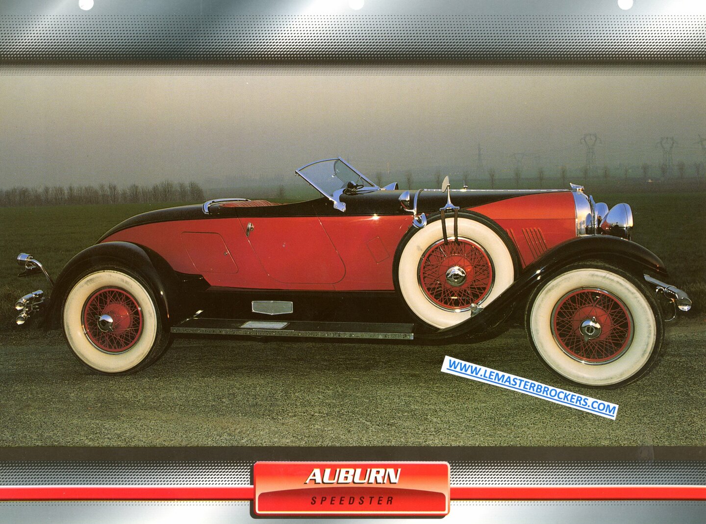 AUBURN SPEEDSTER 1926 FICHE LITTÉRATURE AUTOMOBILE - FICHES AUTO ...