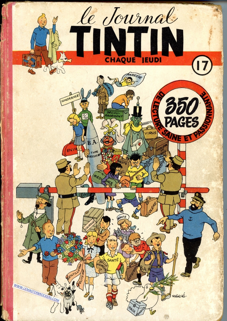 Recueil Journal Tintin France N°513 à 525 (1954) – BE / TBE – Édition Originale