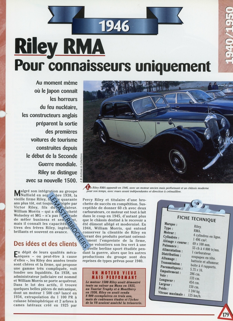 Voiture Ancienne RMA PLM – Époque 1 – Échelle HO – Réf 1614 – Occasion