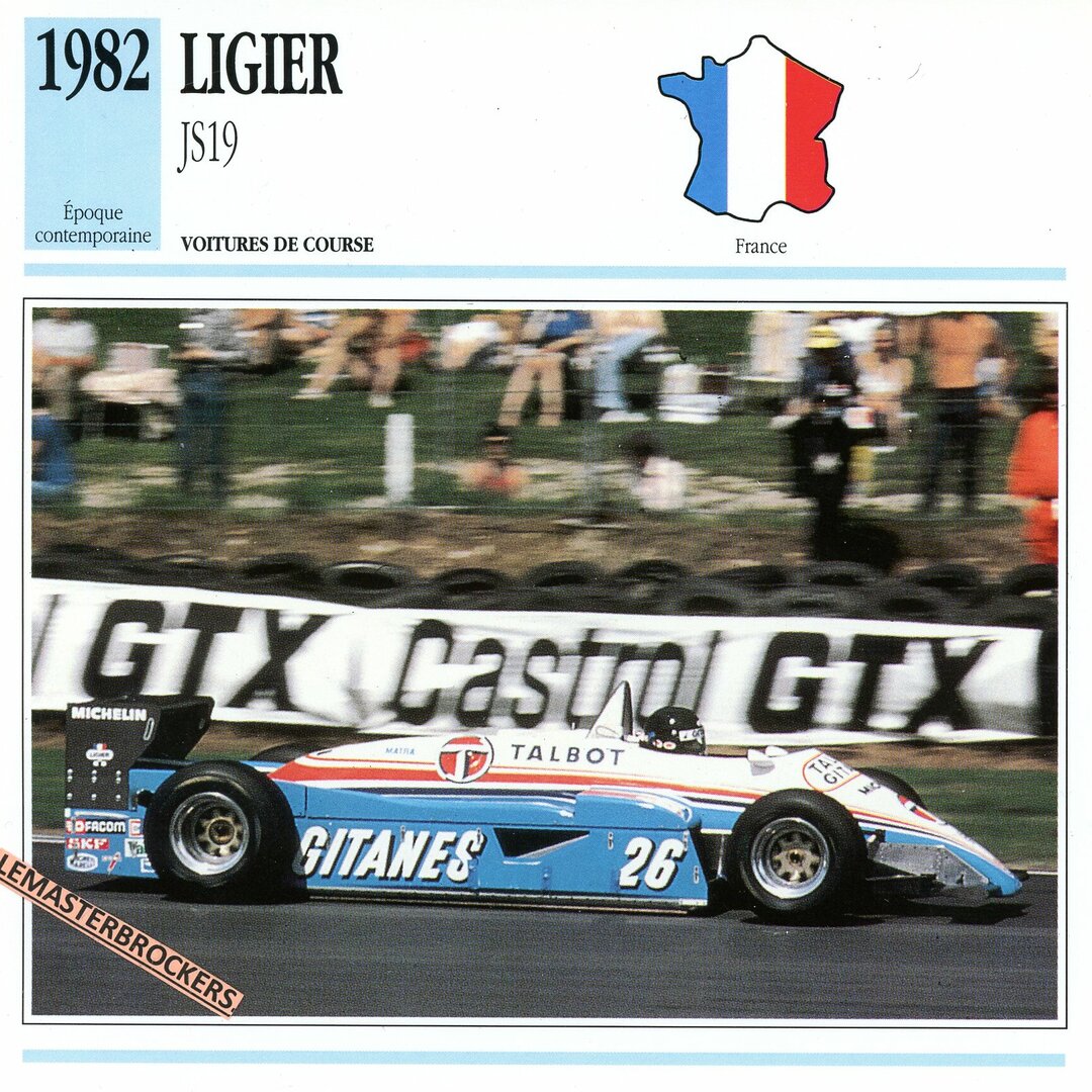 LIGIER JS9 1982 - FICHE AUTO - FICHES AUTO - LEMASTERBROCKERS