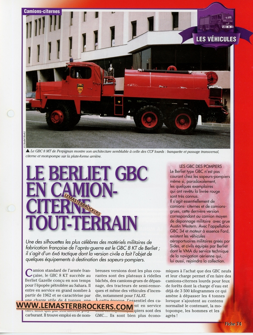 Berliet - GLC 8 KT Citerne Aéroport Pompiers - Parade - 1/50 - Voiture